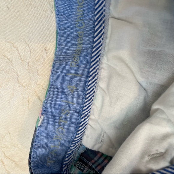 Talbots Madras Patchwork Relaxed Chino Shorts, Size 4 - Picture 5 of 6